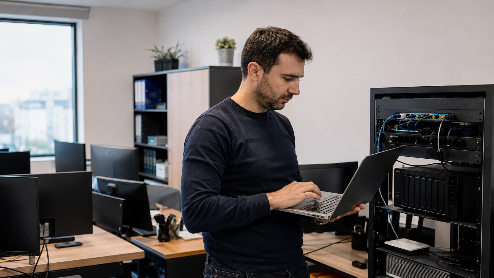Hero slika: kancelarija, server, mrežna oprema ili IT podrška
