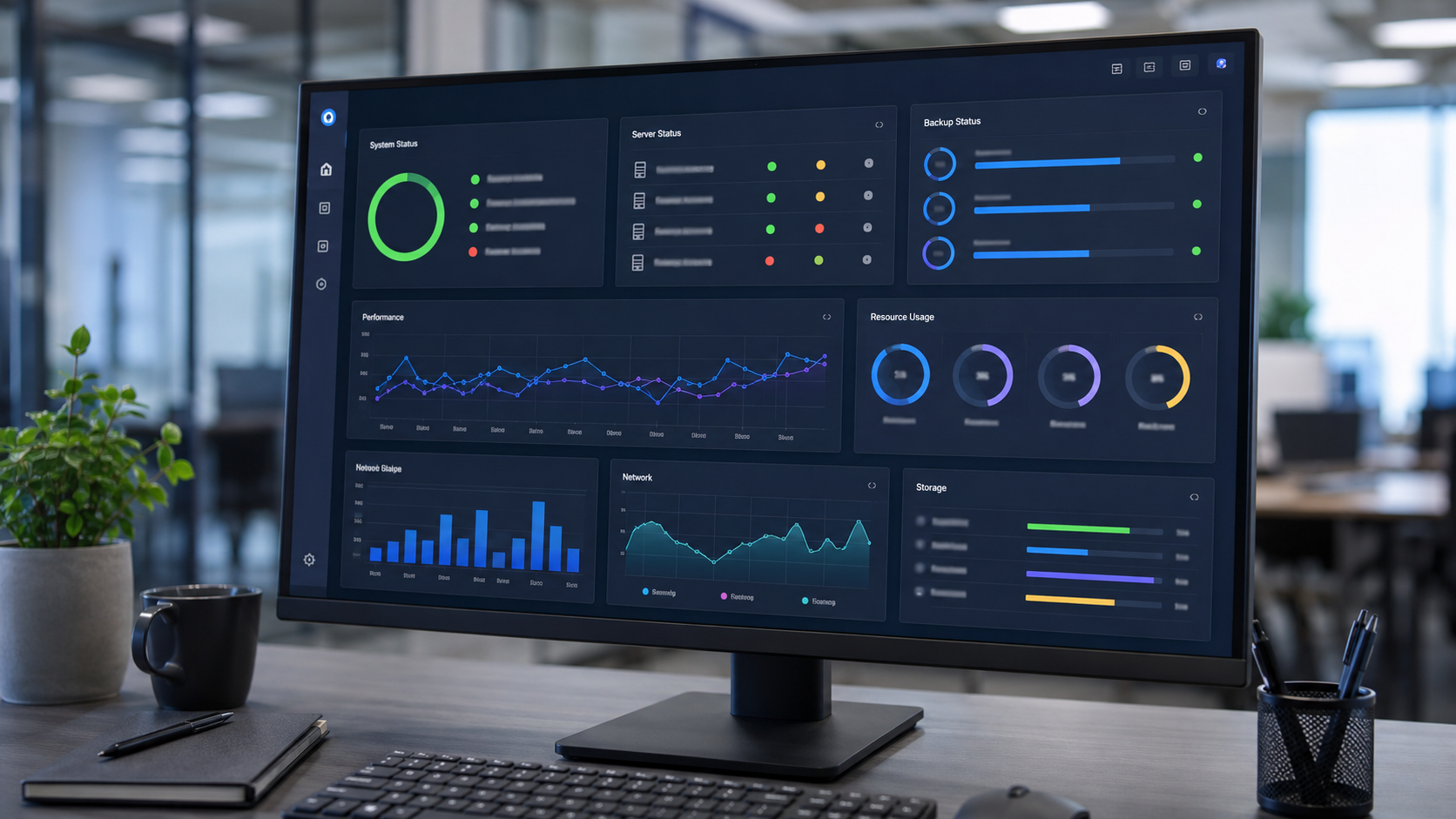 Monitoring servera, mreže i backup sistema u firmi